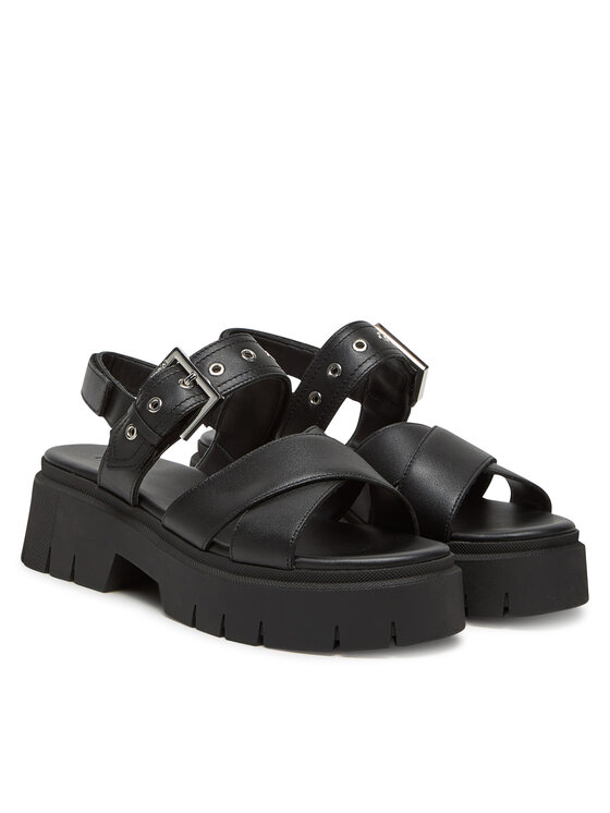 HUGO Sandali HUGO Kris_Sandal_BKNA 50542072 Črna