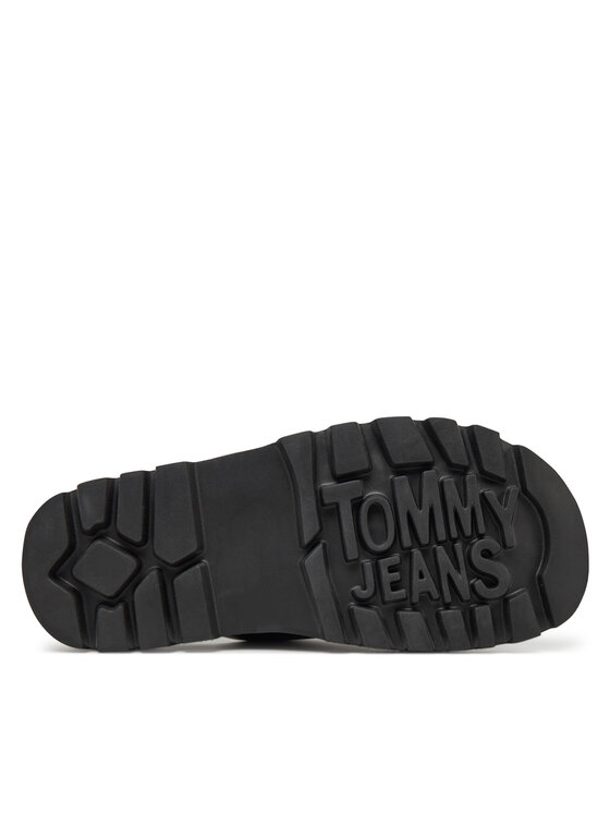 Tommy Jeans Natikači Tommy Jeans Double Strap Sandal EN0EN02753 Črna