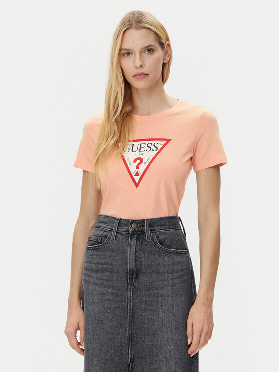 Guess Guess Футболка W1YI1B I3Z14 Кораловий Regular Fit