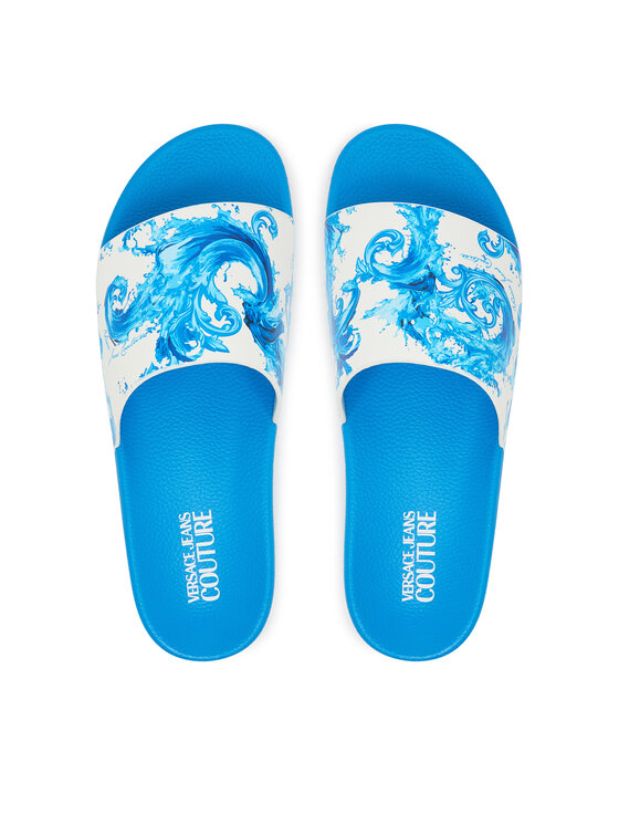 Versace Jeans Couture Шльопанці Versace Jeans Couture 80YA3SQ4 ZS365 R75 Голубий