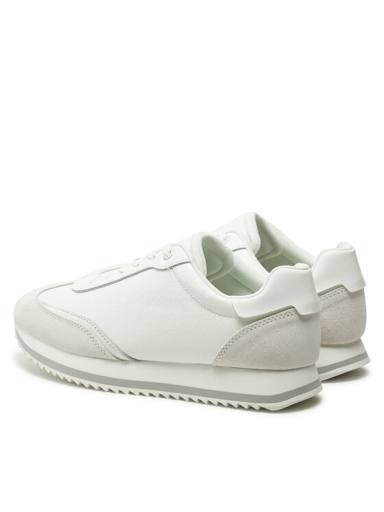 Calvin Klein Sneakers Calvin Klein Runner Lace Up - Mono Mix HW0HW02294 Alb