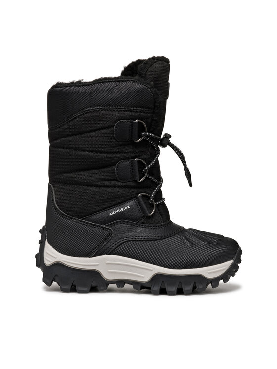 Geox Sněhule Geox J Himalaya Boy B Abx J46FRA 0FU50 C9999 S Černá