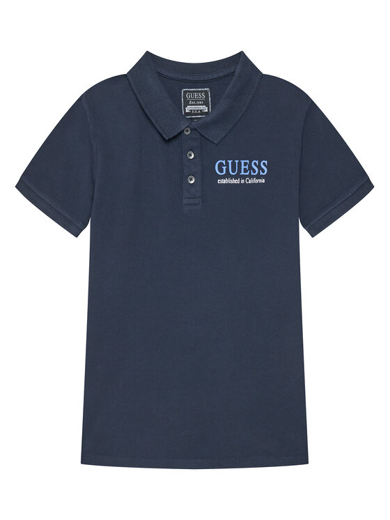 Guess Guess Поло L6GP01 K9WF4 Cиній Regular Fit