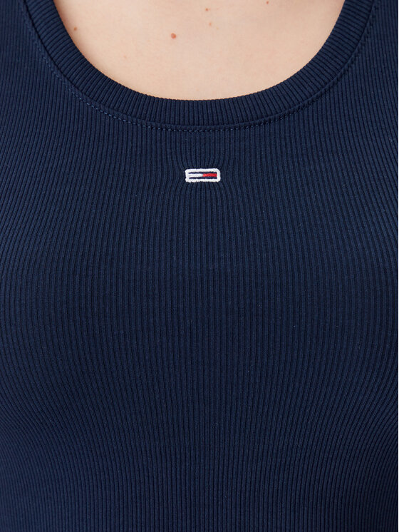 Tommy Jeans Tommy Jeans Felső Essential DW0DW20673 Sötétkék Slim Fit