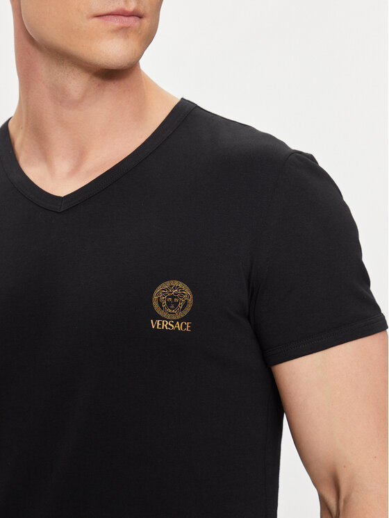 Versace Versace Футболка AUU01004 Чорний Regular Fit