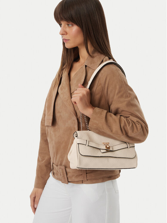Guess Torebka Guess Ella Logo HWPD97 46210 Beżowy jasny