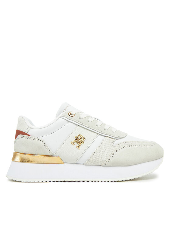 Tommy Hilfiger Sneakersy Tommy Hilfiger Th Fashion Runner FW0FW08475 Biela