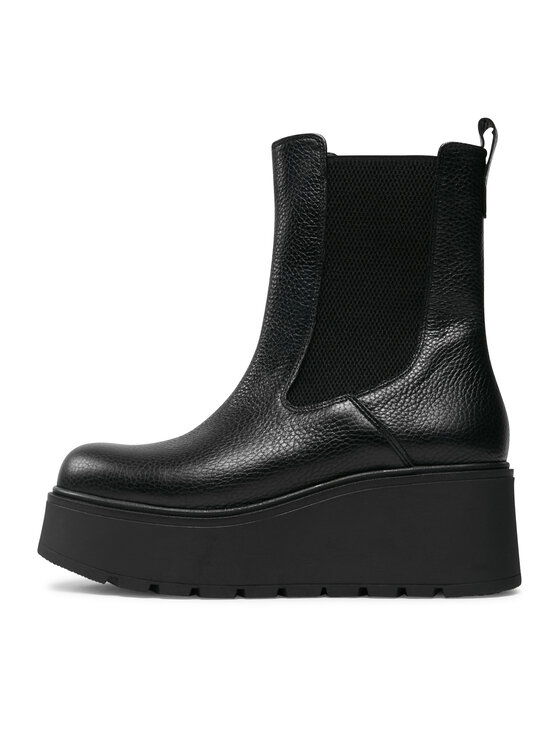 R.Polański Kotníková obuv s elastickým prvkem R.Polański 1581 Černá