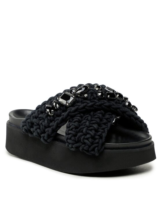 Inuikii Ciabatte Inuikii Woven Stones 70103-106 Nero
