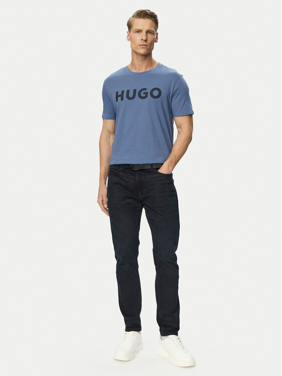 HUGO HUGO T-shirt Dulivio 50467556 Blu Regular Fit