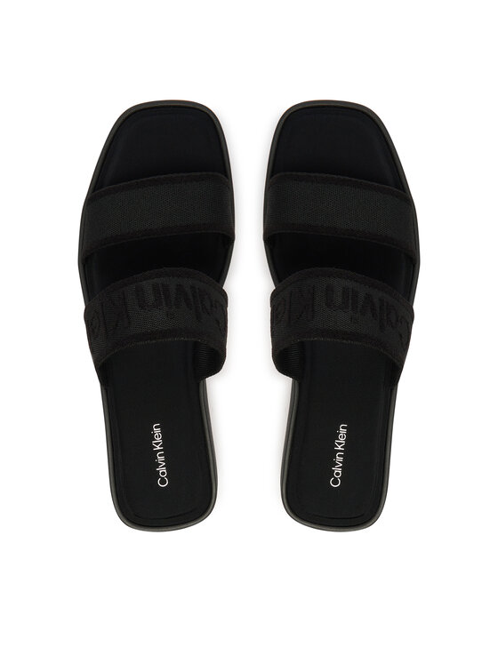 Calvin Klein Papucs Calvin Klein Flatform Sndl Webbing HW0HW02878 Fekete