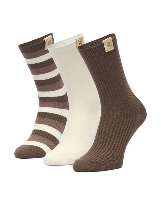 Beverly Hills Polo Club Duge čarape Beverly Hills Polo Club CEO_LA_BHPC_20260_W_AW25 (3-PACK) Smeđa