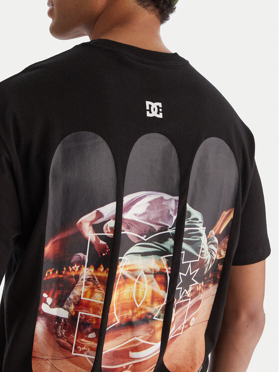 DC Shoes DC Shoes Marškinėliai Handy Cam HSS EDYZT04379 Juoda Regular Fit