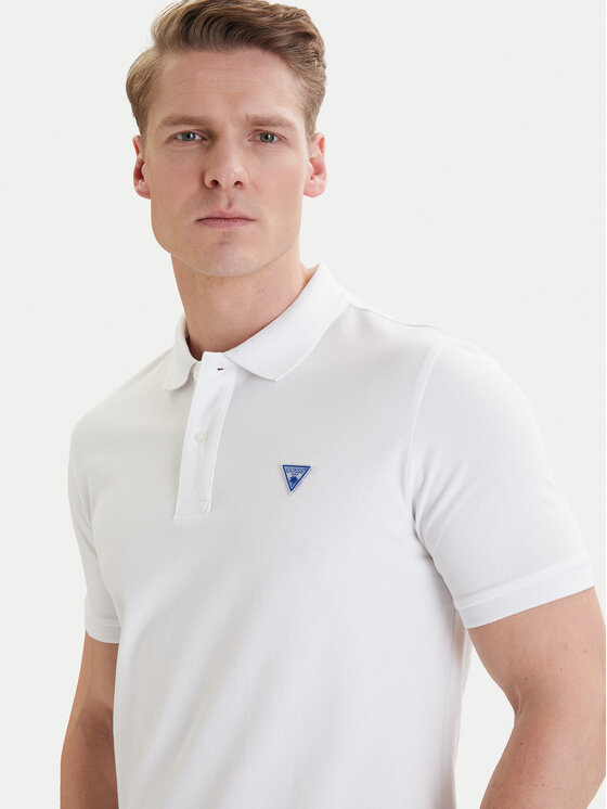 Guess Guess Поло F6GP03 K9WF1 Білий Slim Fit