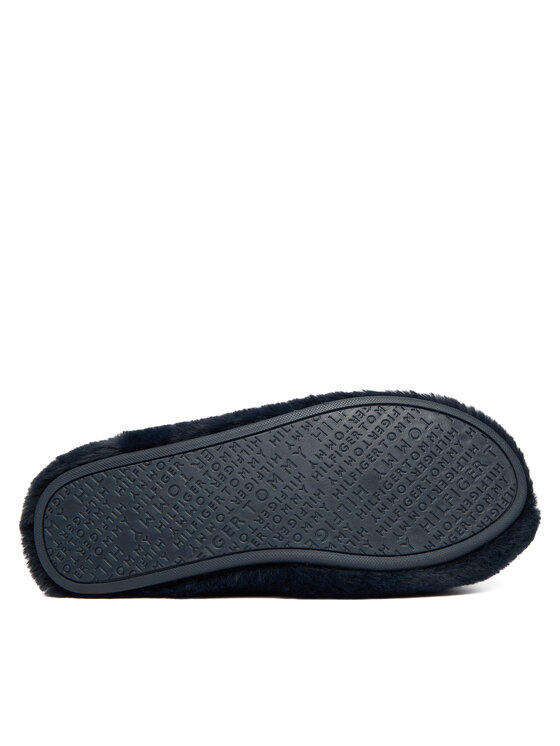 Tommy Hilfiger Naminės šlepetės Tommy Hilfiger Hilfiger Fur Slipper FW0FW08854 Tamsiai mėlyna