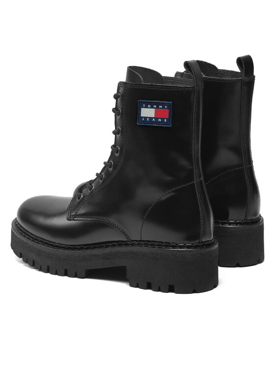 Tommy Jeans Trappers Tommy Jeans Urban Tommy Jeans Lace Up Boot EN0EN01995 Negru
