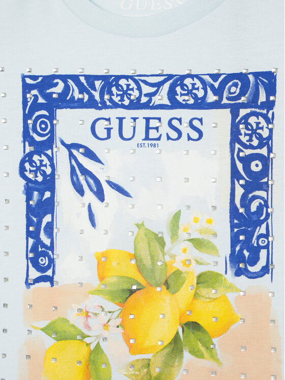Guess Guess Top J6GI12 K8HM4 Celeste Regular Fit
