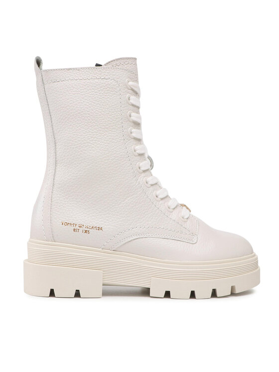 Tommy Hilfiger Botas Tommy Hilfiger Monochromatic Lace Up Boot FW0FW05946 Beis