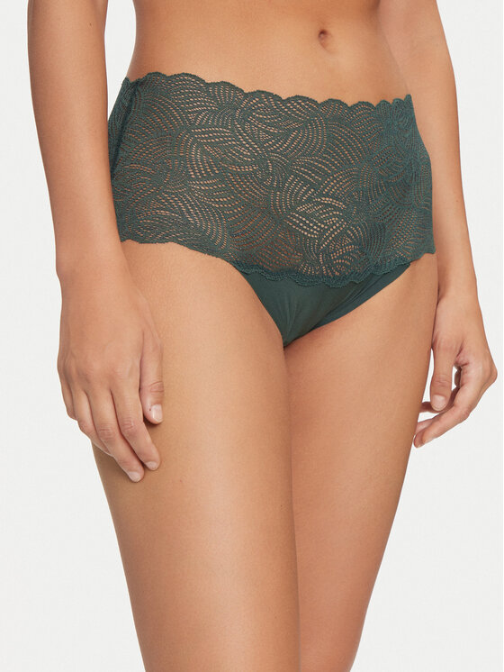 Chantelle Chantelle Klasikinės kelnaitės aukštu juosmeniu Soft Stretch C11G80 Žalia