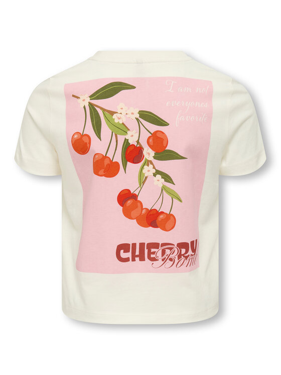 Kids ONLY Kids ONLY T-shirt Annbel 15354276 Bianco Cropped Fit