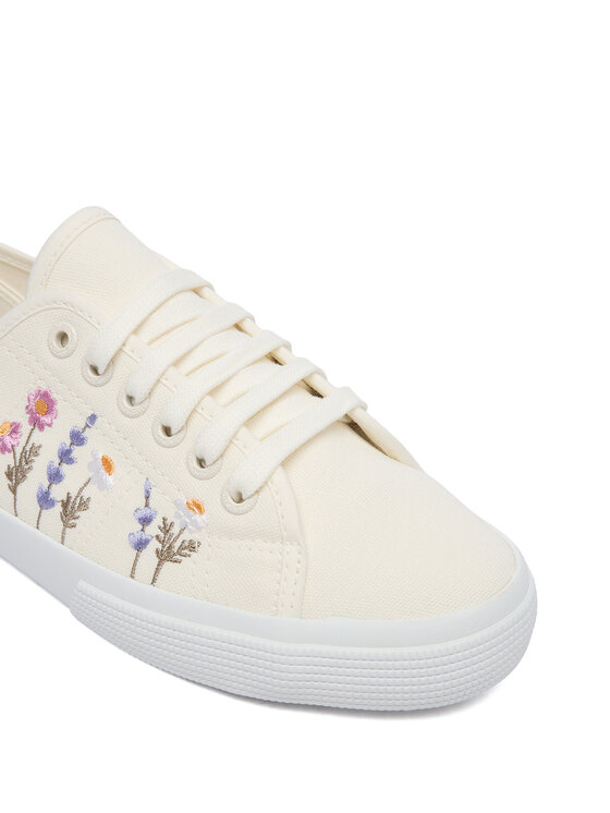 Superga Πάνινα παπούτσια Superga 3750 Flower Embroidery Leggera S8161ZW Λευκό