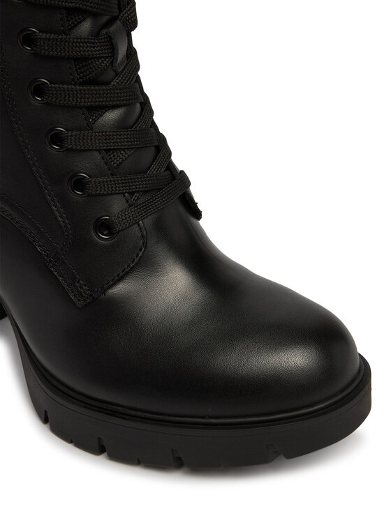 Tommy Jeans Μποτάκια Tommy Jeans Tjw Lace Up High Heel Boots EN0EN03109 Μαύρο