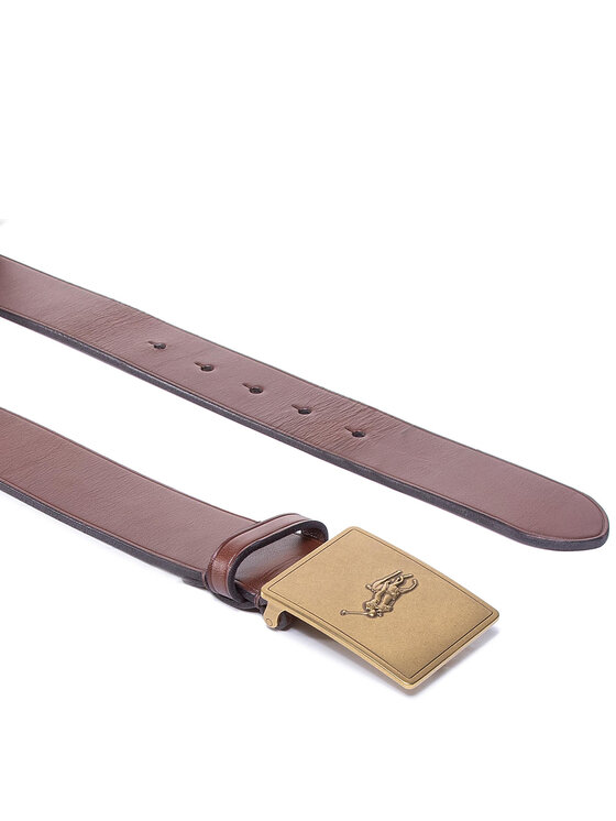 Polo Ralph Lauren Чоловічий ремінь Polo Ralph Lauren 36Mm Pp Plaque Belt 405691693002 Коричневий