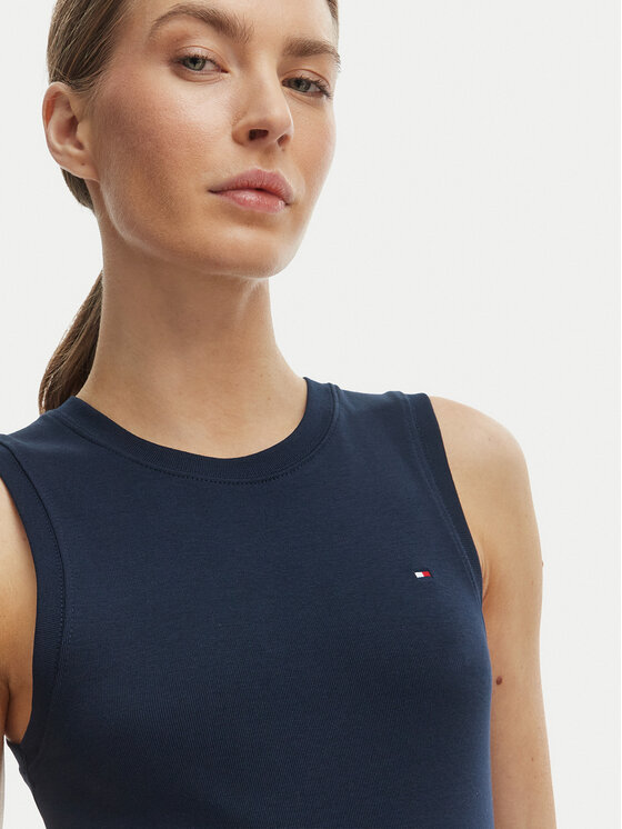 Tommy Hilfiger Tommy Hilfiger Top WW0WW47806 Azul marino Slim Fit