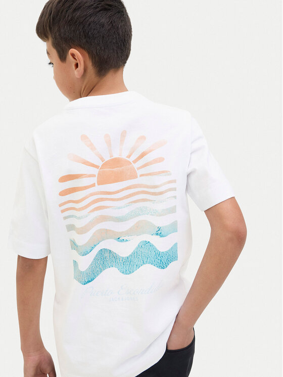 Jack & Jones Junior Jack & Jones Junior Футболка Canggu 12278649 Білий Relaxed Fit