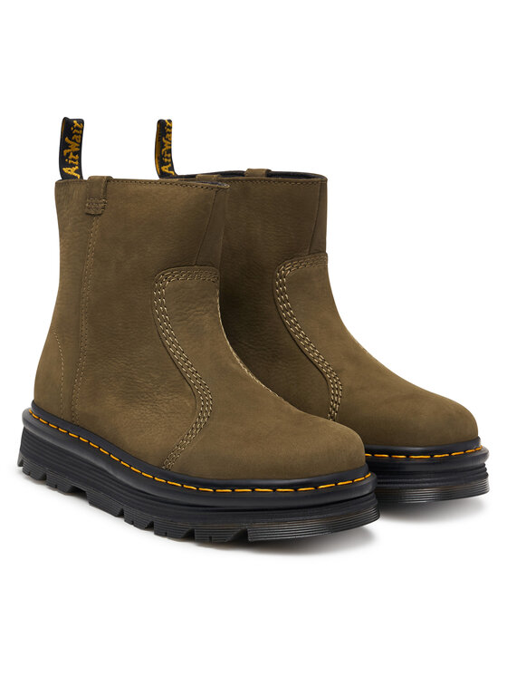 Dr. Martens Bokacsizma Dr. Martens ZEBZAG Rigger Olive Wyoming DM42022300 Zöld