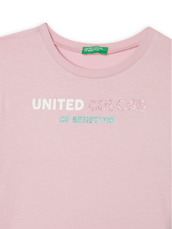 United Colors Of Benetton United Colors Of Benetton T-Shirt 3I1XC10MZ Ροζ Regular Fit