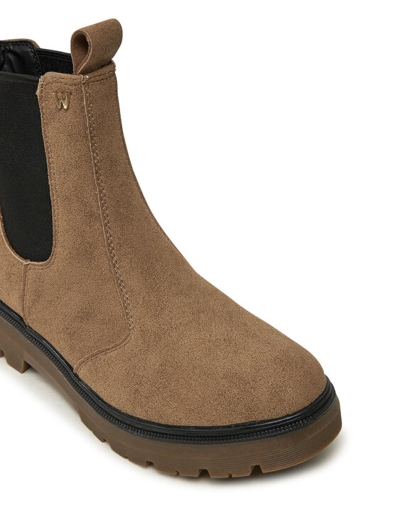 Wrangler Kotníková obuv s elastickým prvkem Wrangler Hadley 20243063.CJU Hnědá