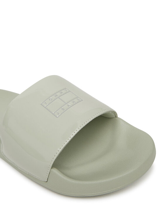 Tommy Jeans Ciabatte Tommy Jeans Flag Pool Slide Patent EN0EN02901 Verde