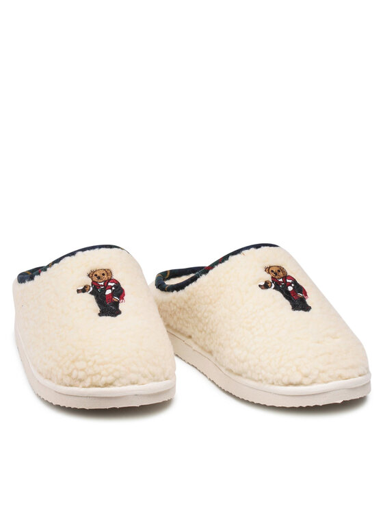 Polo Ralph Lauren Pantofole Polo Ralph Lauren Charlotte Scuff Bear RF103285 Beige