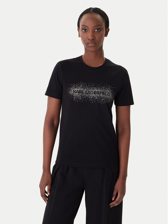 KARL LAGERFELD KARL LAGERFELD Camiseta B1W17030 Negro Regular Fit