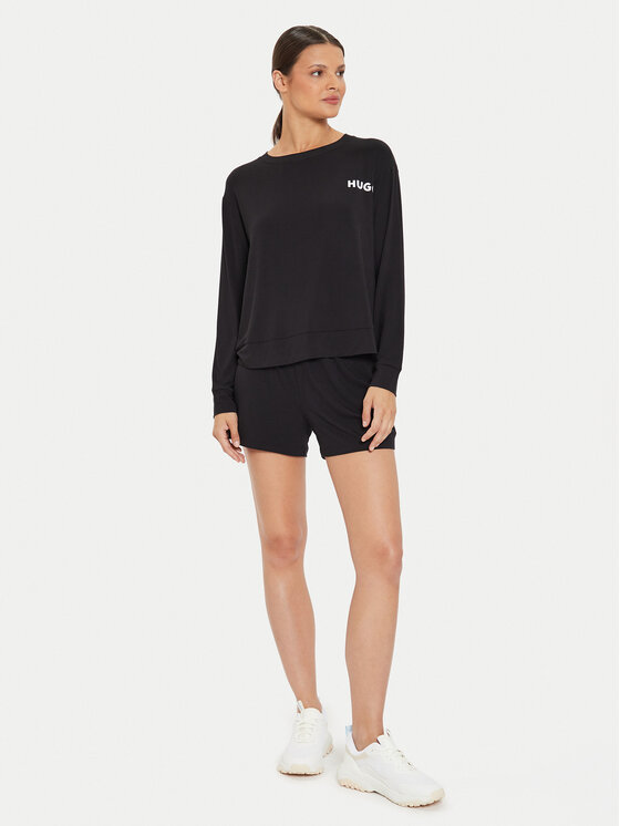 HUGO Hugo Zgornji del pižame Unite 50490706 Črna Relaxed Fit