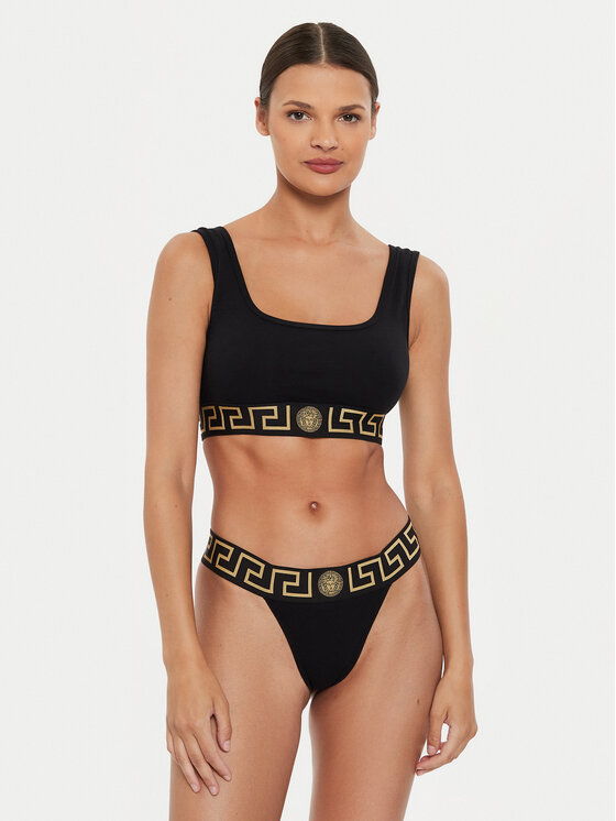 Versace Versace Стрінги AUD01042 1A10011 Чорний