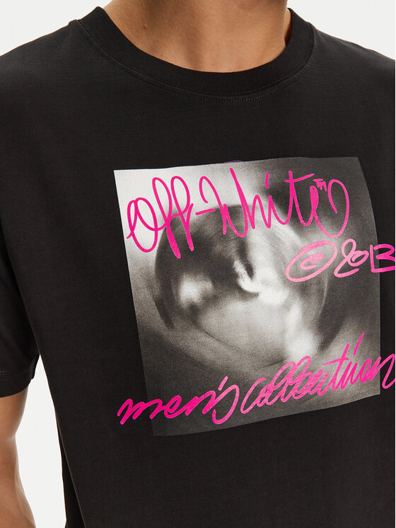 Off-White Off-White Футболка OMAA027F22JER0141068 Чорний Regular Fit