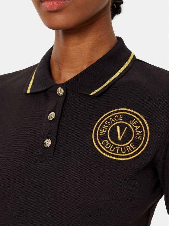 Versace Jeans Couture Versace Jeans Couture Поло 78HAGT00 Чорний Regular Fit