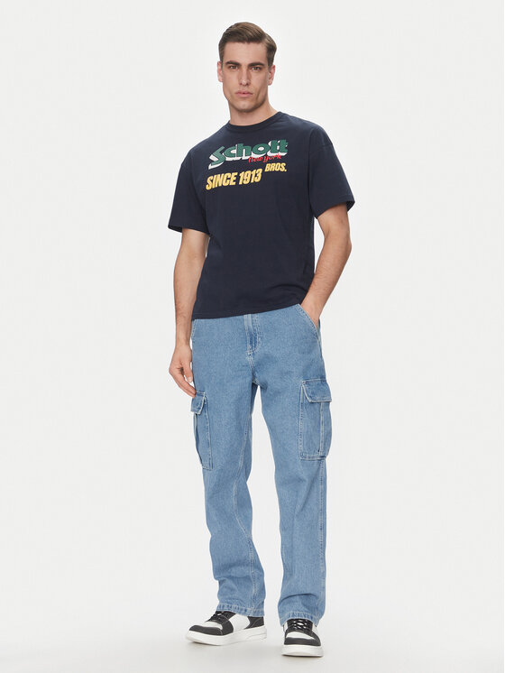 Schott NYC Schott NYC T-shirt TSTRAVIS Blu scuro Regular Fit