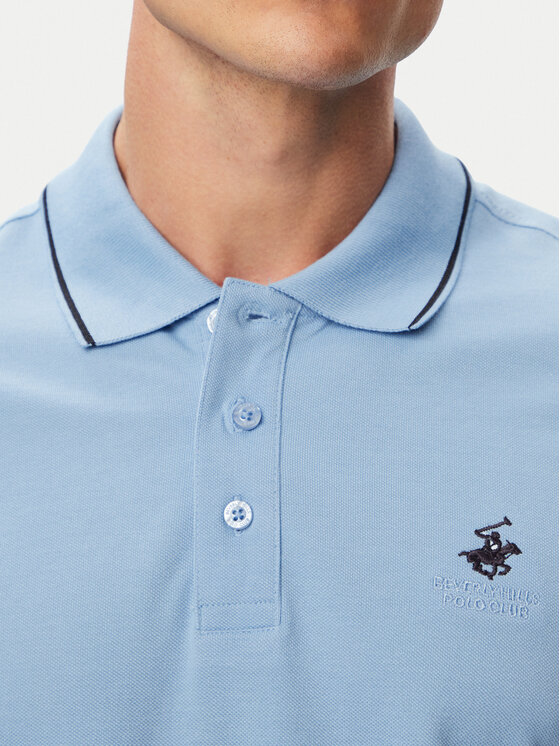 Beverly Hills Polo Club Beverly Hills Polo Club Polo P-SS26M-P42561BBU Azul claro Regular Fit