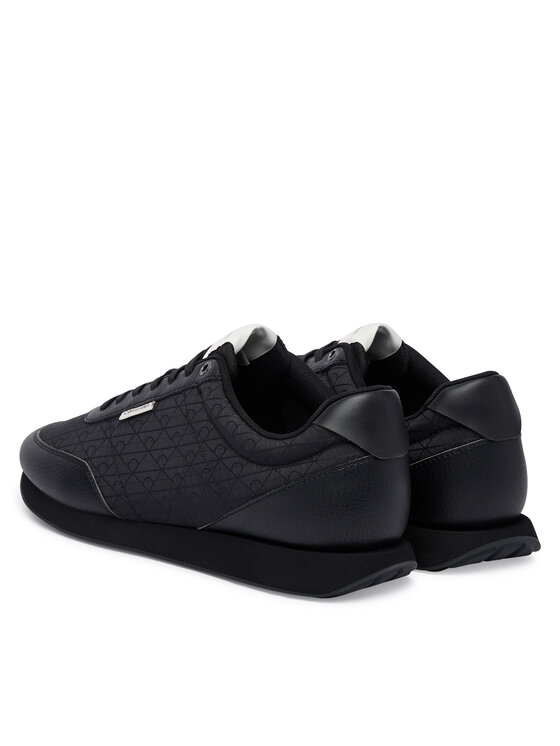 Calvin Klein Sneakersy Calvin Klein Retro Runner T Lth Aop Ny HM0HM02213 Czarny