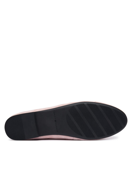 Tommy Hilfiger Balerini Tommy Hilfiger Th Monogram Suede Ballerinas FW0FW09357 Roz