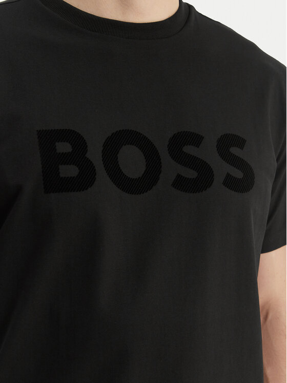 BOSS BOSS Camiseta TS_Iconic Logo 50553636 Negro Regular Fit