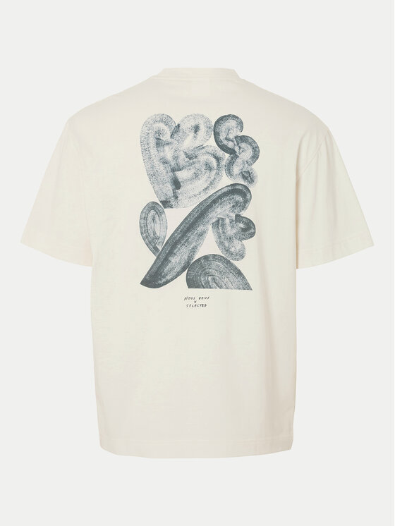 Selected Homme Selected Homme Футболка Will 16097225 Écru Relaxed Fit