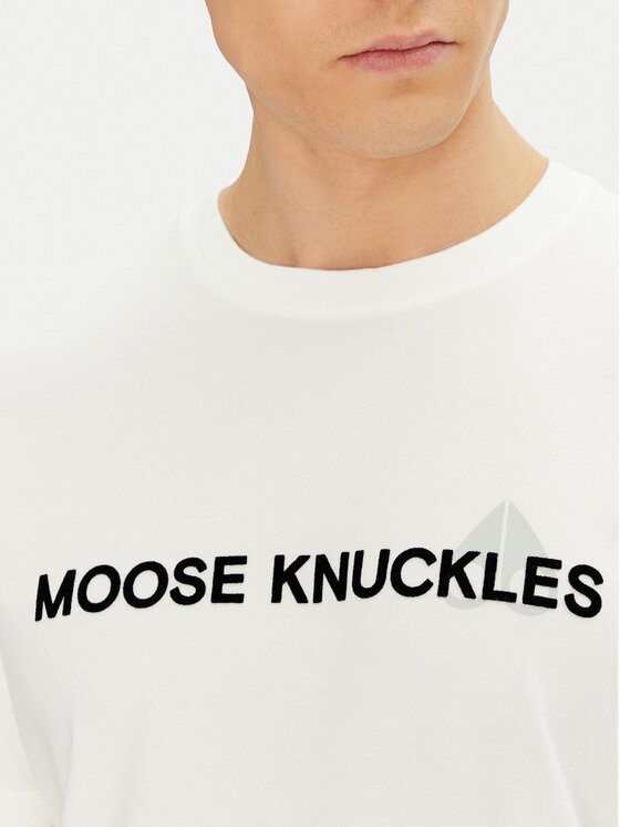 Moose Knuckles Moose Knuckles T-shirt Conway M15MT760 Écru Regular Fit