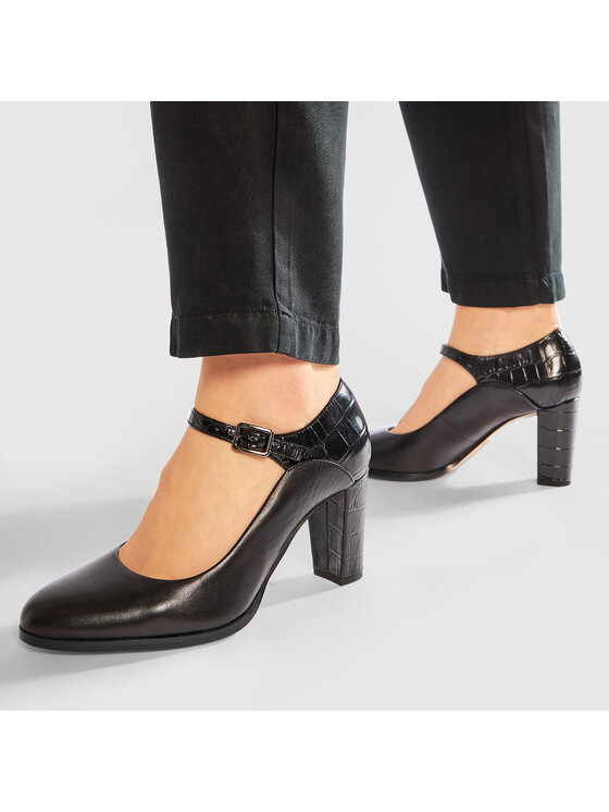 Clarks Обувки Clarks Kaylin Alba 261456924 Черен