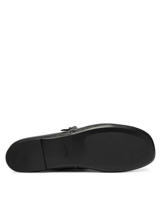 Calvin Klein Балеринки Calvin Klein Oblique Ballerina Mj Lth Hdw HW0HW02847 Черен
