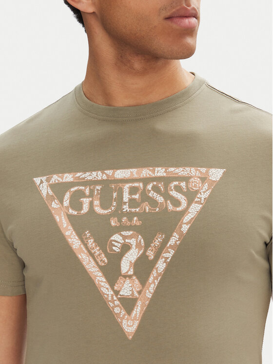 Guess Guess Футболка M5GI06 I3Z14 Зелений Regular Fit