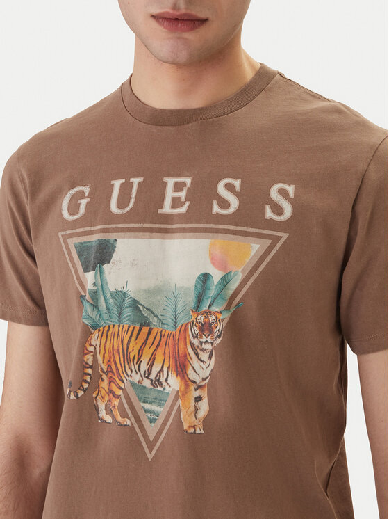 Guess Guess Футболка M6GI33 K3310 Коричневий Regular Fit